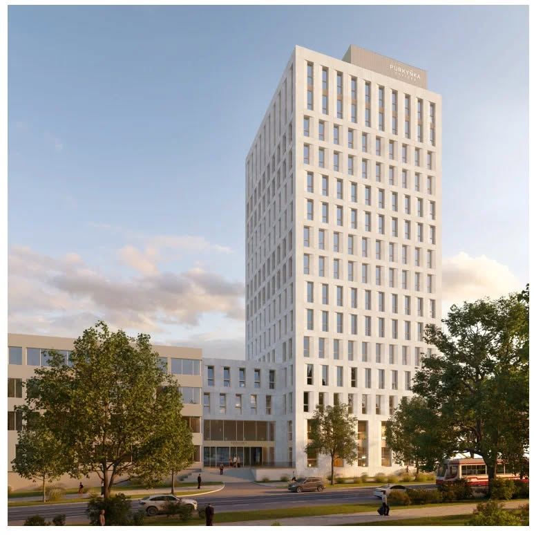Purkyňka Tower v Brne, iný pohľad