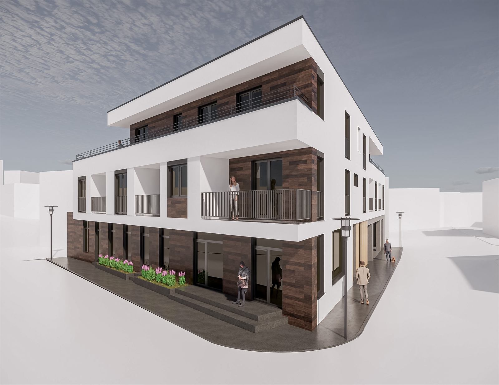 3D vizualizácia panelového bytového domu