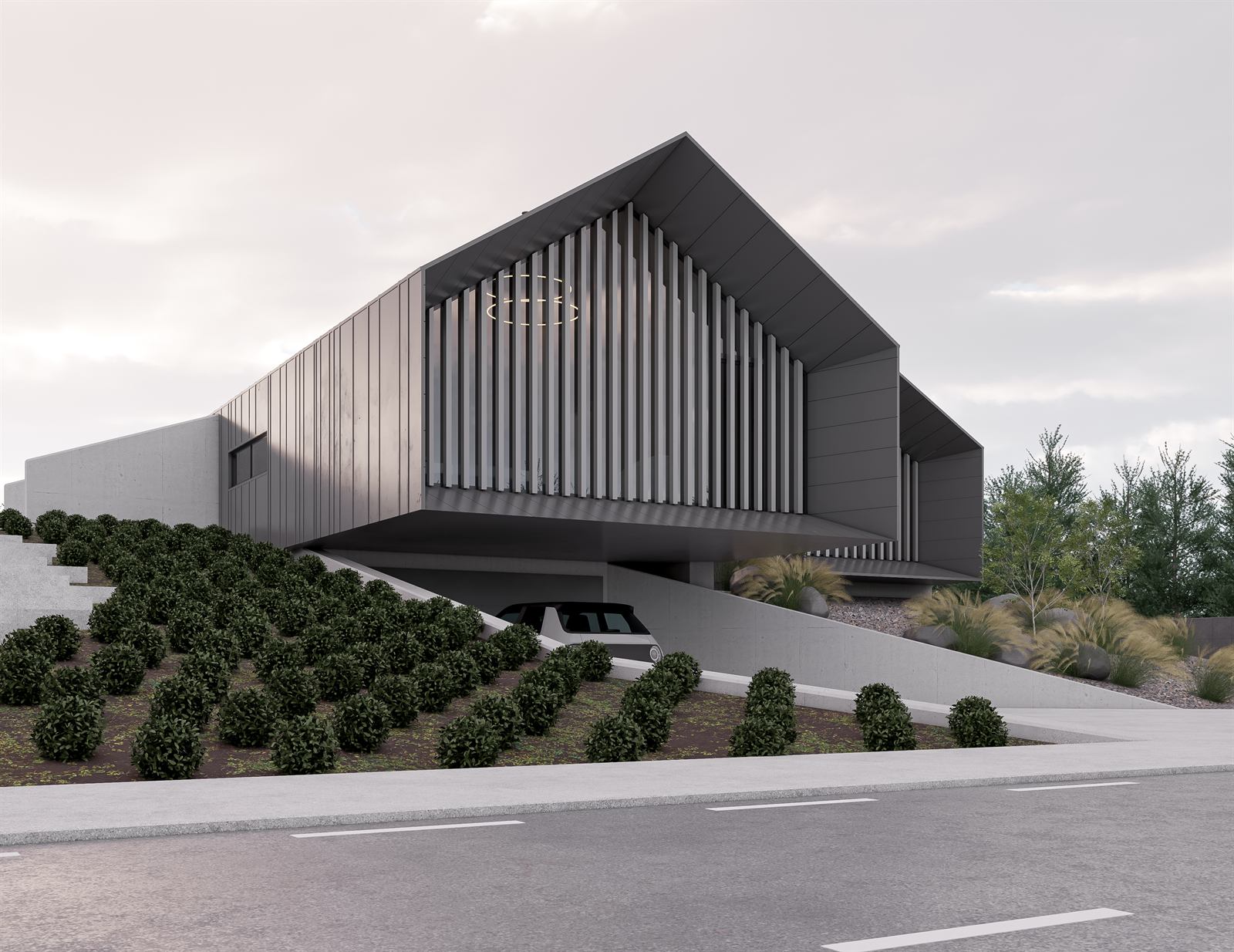 3D vizualizácia moderného rodinného domu